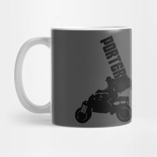 Porter on reverse trike - Dark Version. Mug